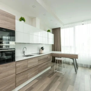 Dikigai LookBook_IMG263 Cocina Minimalista en Blanco Brillante y Madera Clara